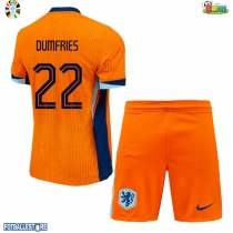 Nederland Denzel Dumfries #22 Hjemmedraktsett Barn EM 2024 Kortermet (+ Korte bukser)